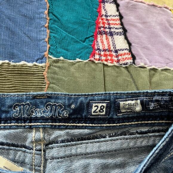 Y2K Miss Me Embedded Acid Washed Bootcut Blue Jeans 29W - Picture 4 of 7